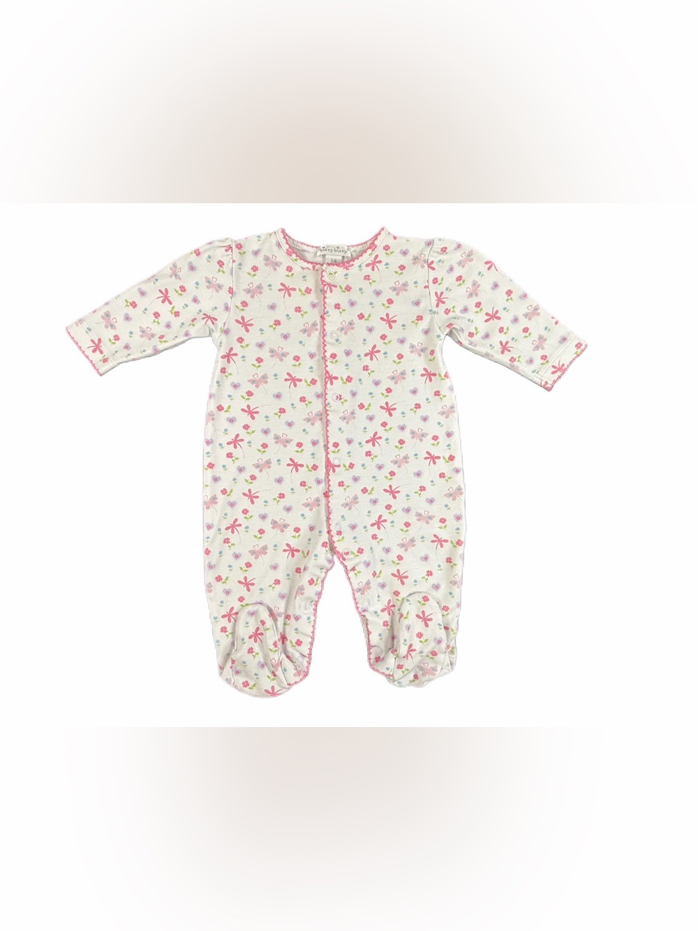 KISSY KISSY Butterfly Print Pima Cotton Footie - 3-6M